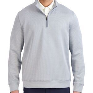 NWT Hickey Freeman Quarter Zip Pullover Medium Grey Mens Sz M